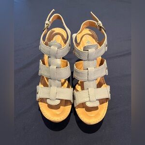 Born Light Blue Cork Wedge Sandal, Size 8 EXCELLENT CONDITION